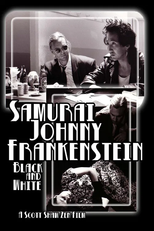 Samurai Johnny Frankenstein Black and White постер