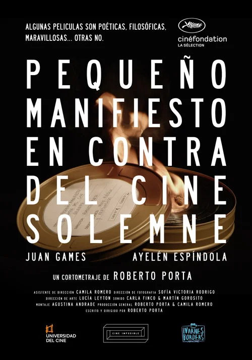 Pequeño manifiesto en contra del cine solemne постер