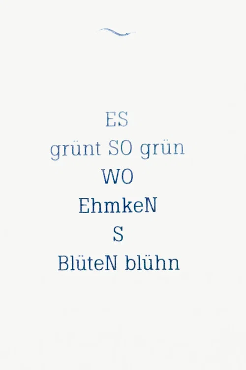 ES grünt SO grün WO Ehmken's Blüten blühn постер