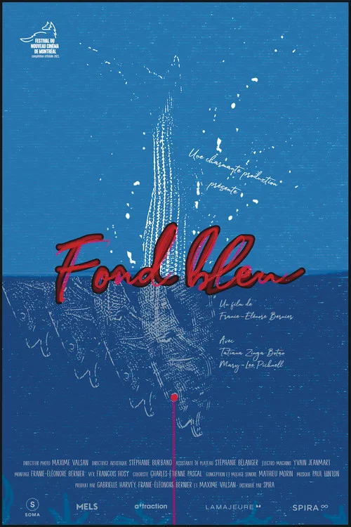 Fond bleu постер