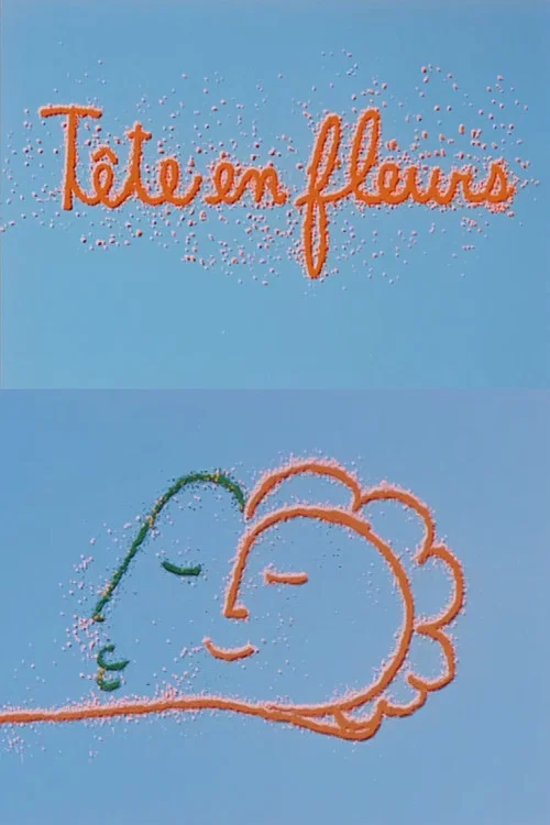 Tête en fleurs постер