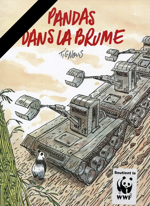 Pandas dans la brume: Dépliant постер