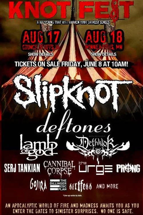 Slipknot - Live at Knotfest Minneapolis 2012 постер