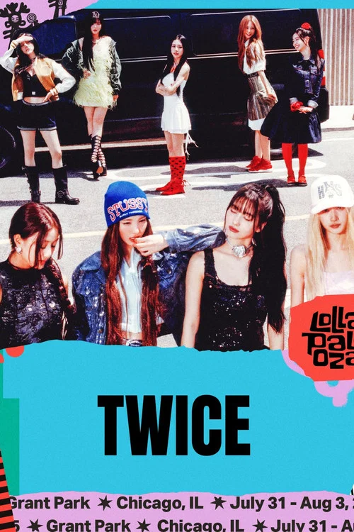 TWICE：Lollapalooza Chicago 2025 постер