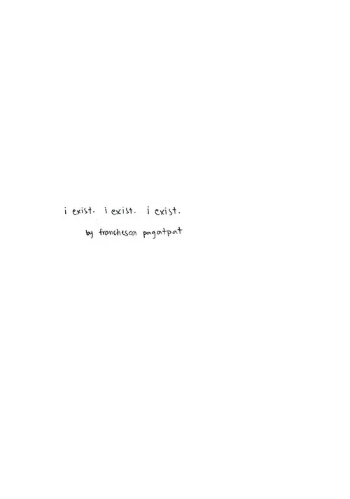 i exist. i exist. i exist. постер