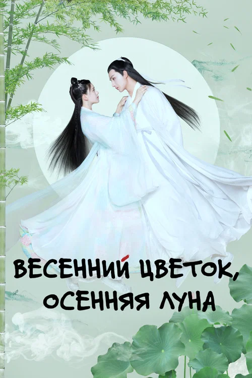 Весенний цветок, осенняя луна постер