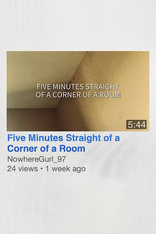 Five Minutes Straight of a Corner of a Room постер