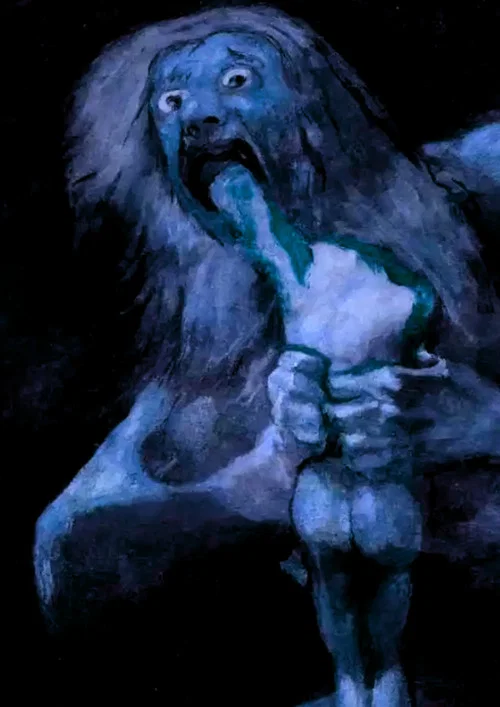 Saturn Devouring His Daughter постер