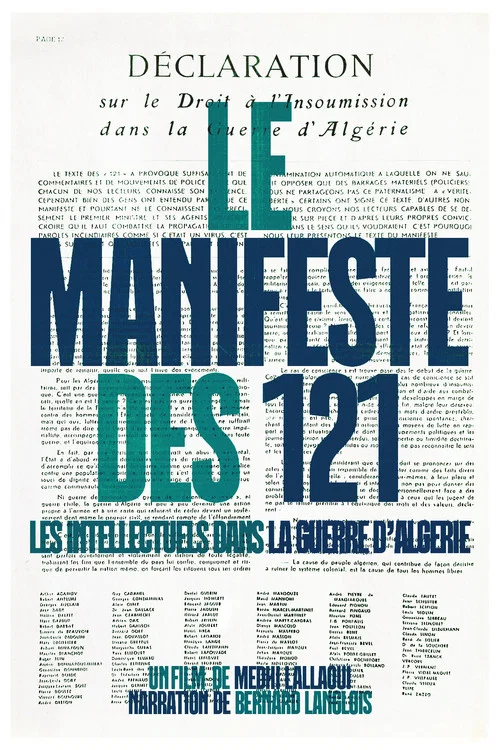 Le Manifeste des 121 постер