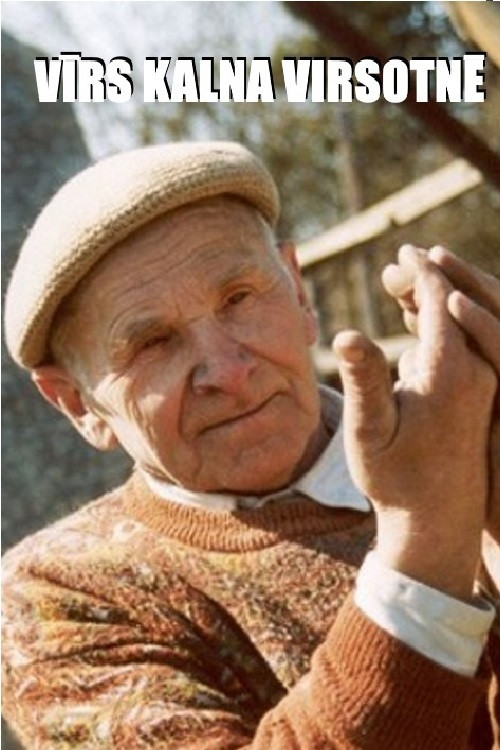 Vīrs kalna virsotnē постер