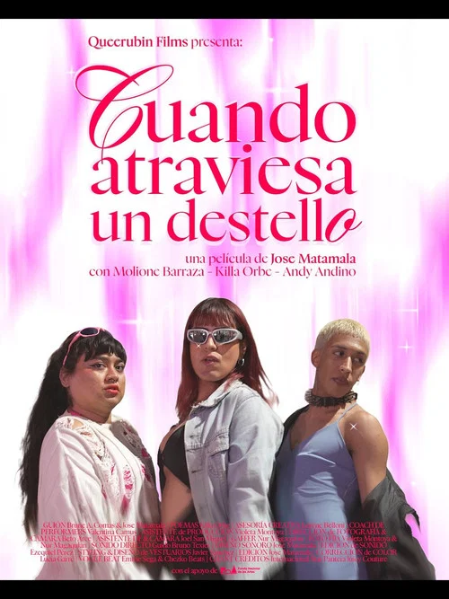 Cuando atraviesa un destello постер