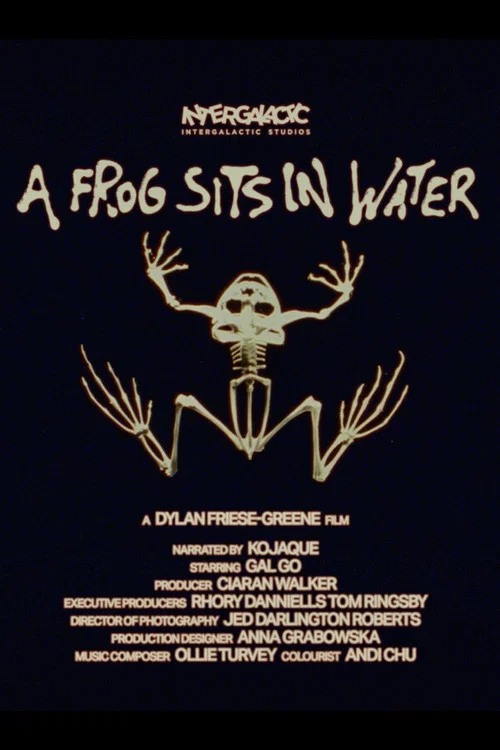 A Frog Sits In Water постер