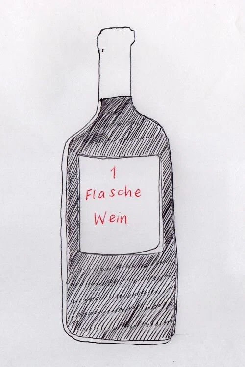 1 Flasche Wein постер