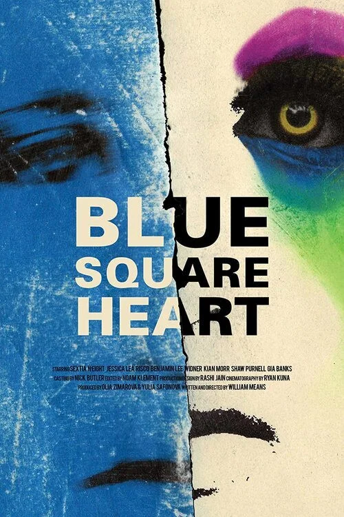 Blue Square Heart постер
