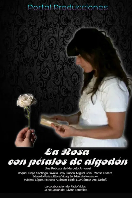 La rosa con pétalos de algodón постер