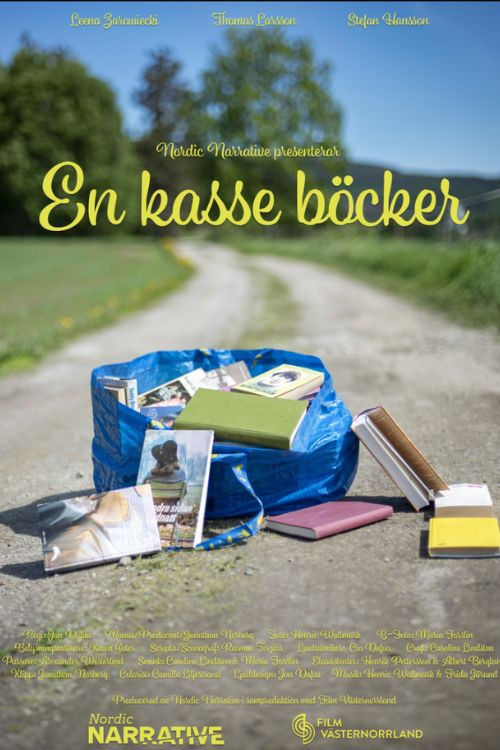 En kasse böcker постер