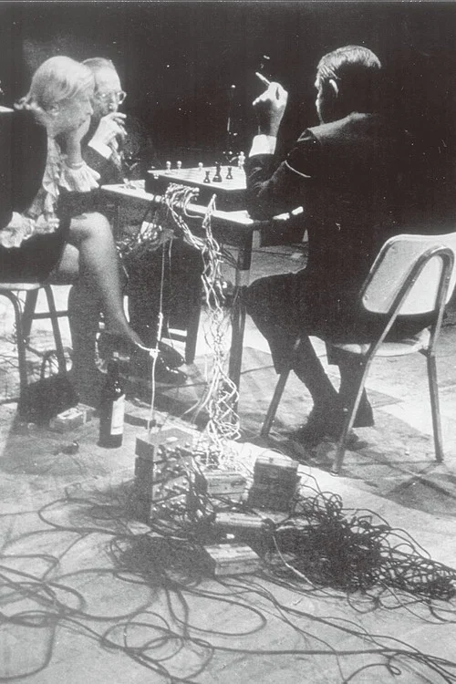 Marcel Duchamp and John Cage постер