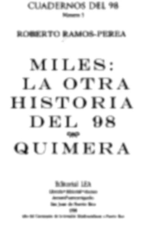 Miles: la otra historia del 98 постер