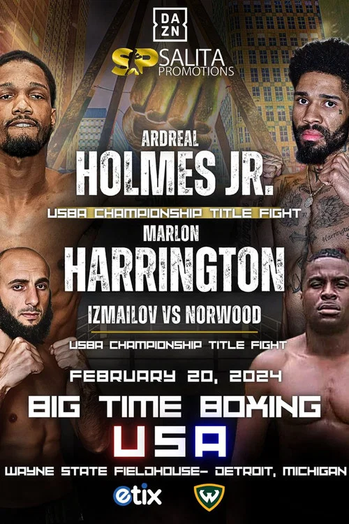 Ardreal Holmes Jr vs. Marlon Harrington постер
