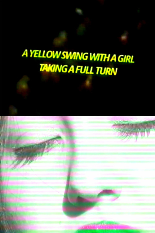 A Yellow Swing with a Girl Taking a Full Turn постер