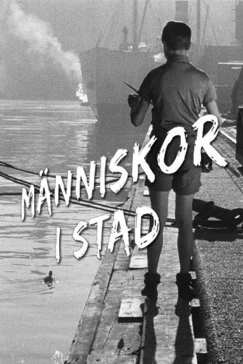 Människor i stad постер