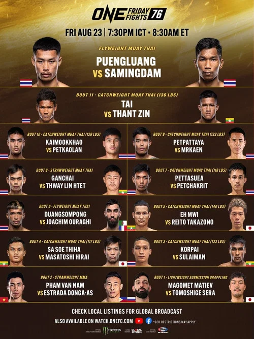 ONE Friday Fights 76: Puengluang vs. Samingdam постер