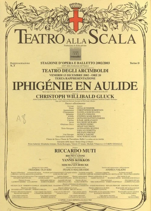 Iphigénie en Aulide постер