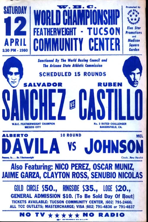 Salvador Sanchez vs. Ruben Castillo постер