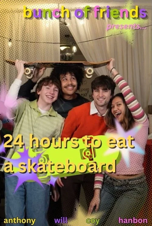 24 hours to eat a skateboard постер