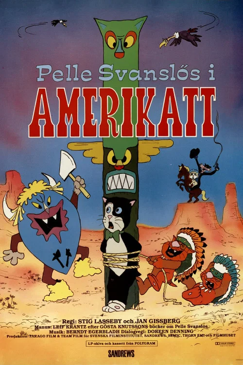 Pelle Svanslös i Amerikatt постер